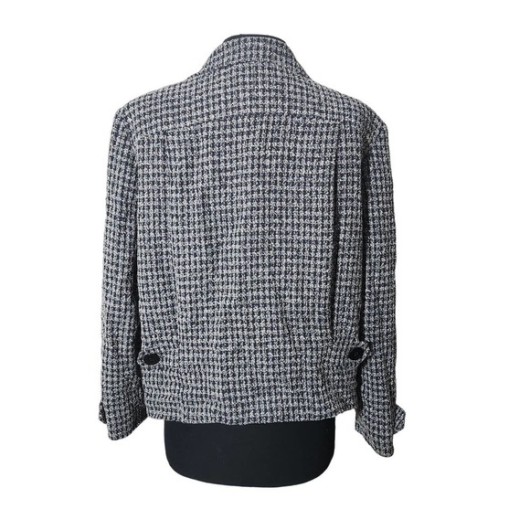 J'envie sport jacket zipper gront dark blue , gray sz 14/ L - Picture 3 of 8